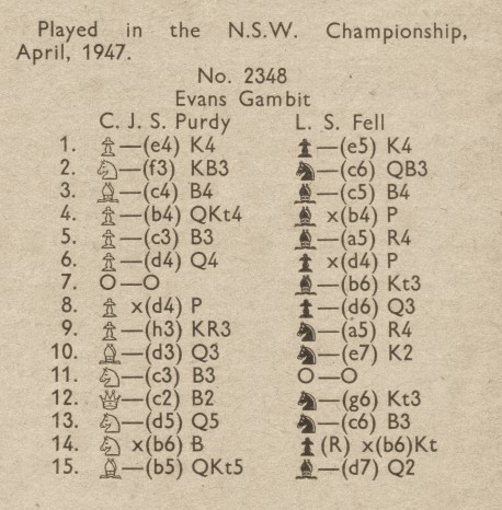 Chess score sheet with algebraic notation