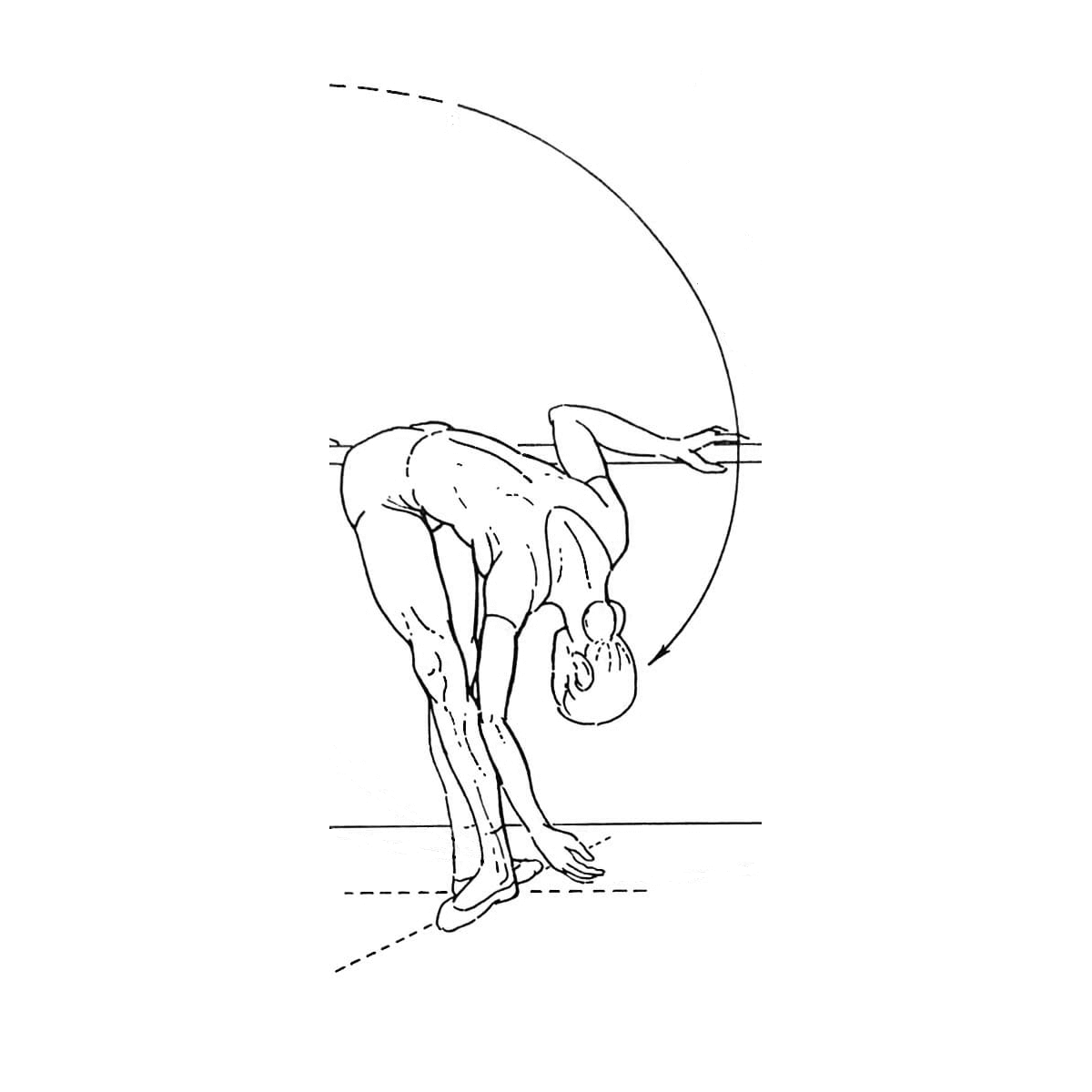 dancer leaning forward